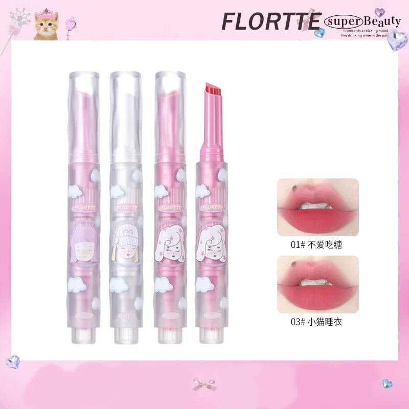 FLORTTE Wackky Series Solid Lip Mud Matte Velvet Lipstick Cosmetics