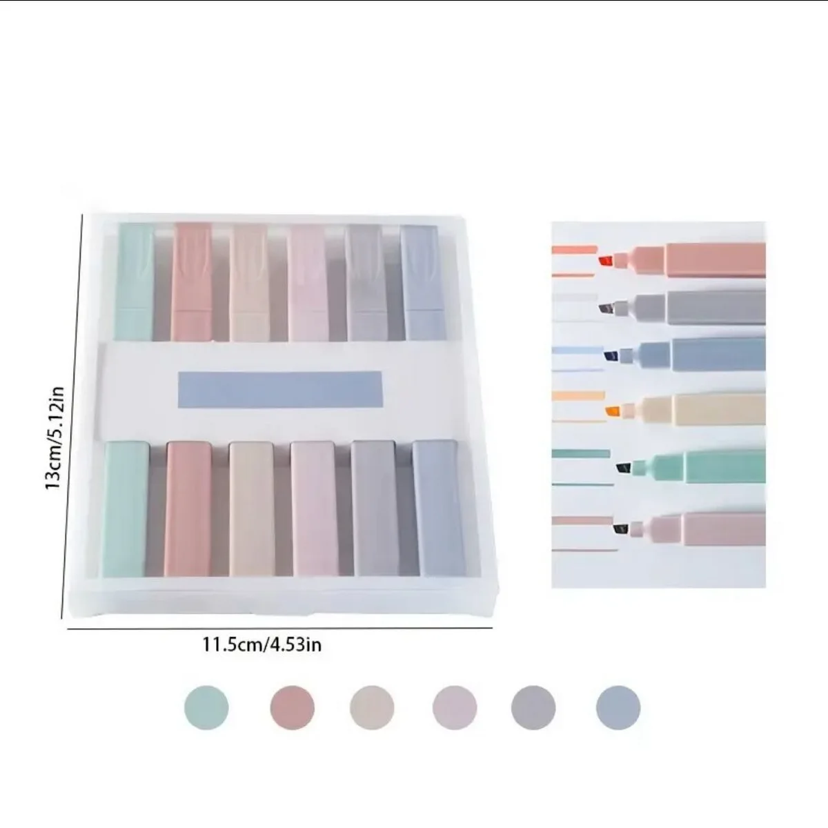 Creative Graffiti Design Highlighter with Cute Soft Head Morandi Color Accounting Pen Eye Protection Marking Pen School Supplies