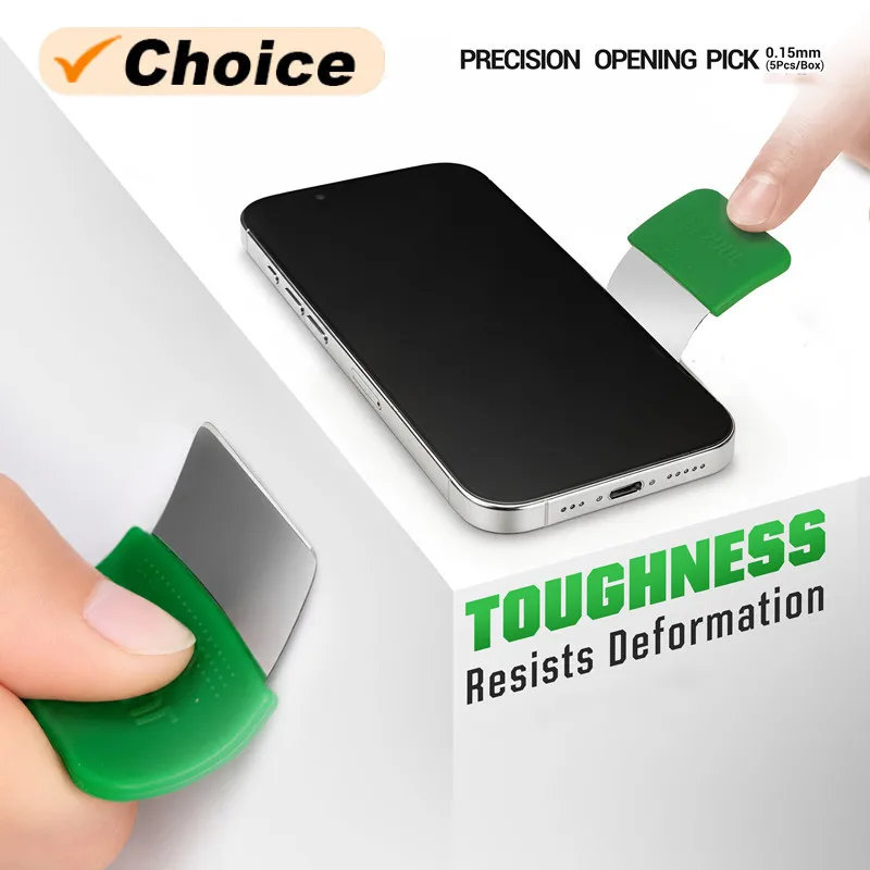 2UUL DA87 5Pcs Precision Opening Pick 0.15mm Thin Blade Flexible Phone Screen Disassembly Repair Tool Set