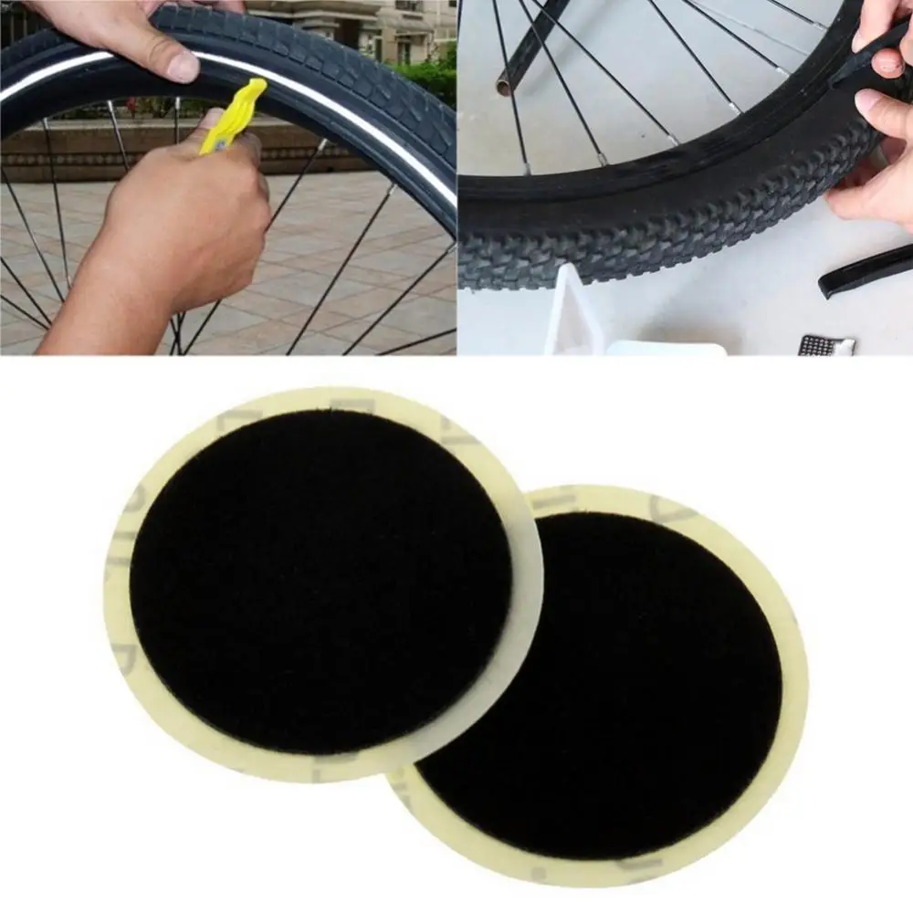 Bicycle Tire Patches Tool No Glue Tire Repair Rubber Stickers Bicycle Inner Tire Patches Quick Drying Without Glue Tyre Puncture