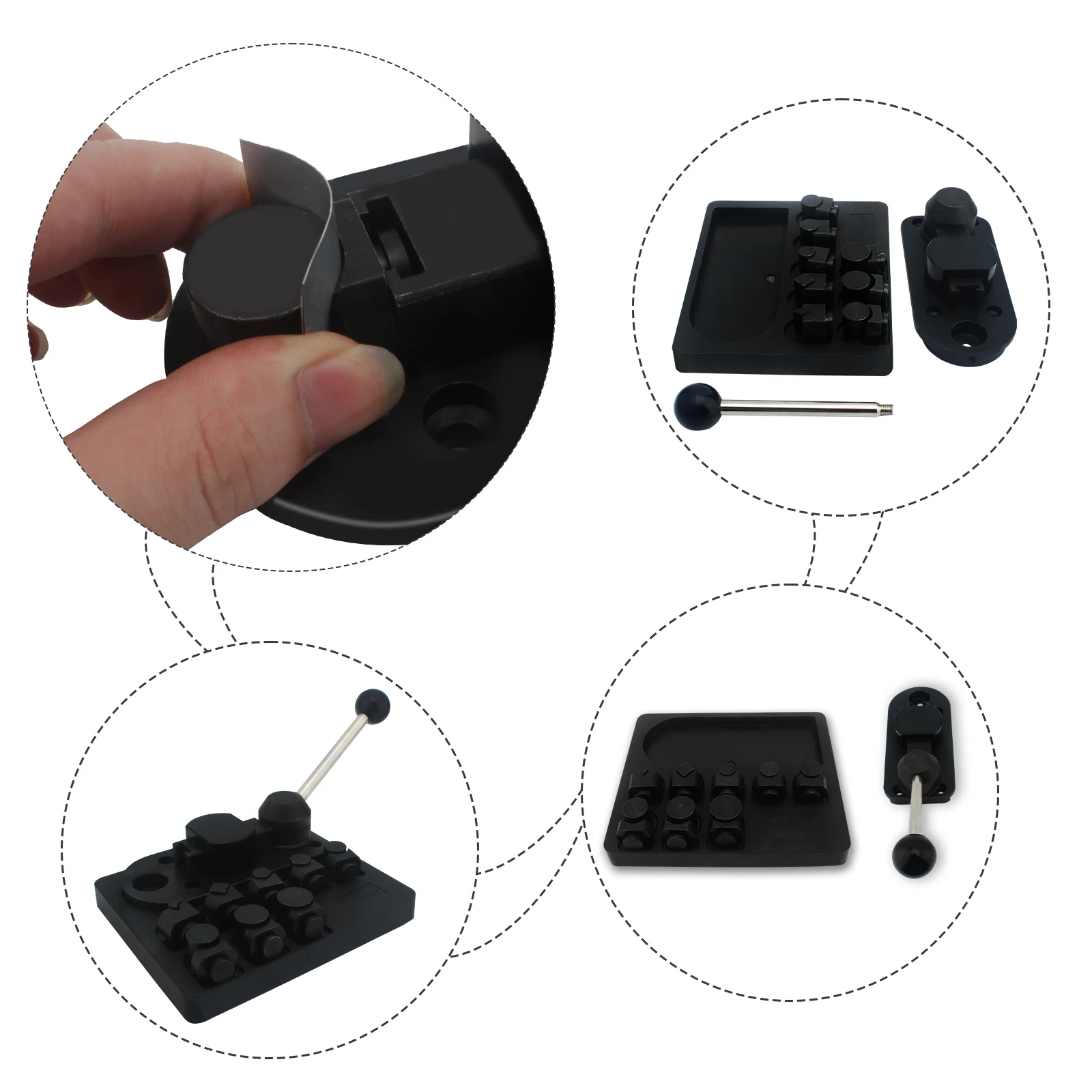 Ring Bending Machine Ring Bender with Nylon Dies Multi-Functional Ring Earring Bend Tool Ring Jewelry Making Repair Tools