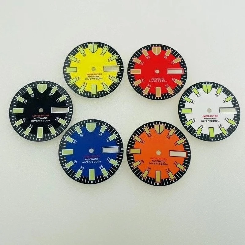 

Customized NH36 Dial Assembly Mechanical Surface Modified 4R36 Movement Diving Watch Green Luminous 28.5mm Watch Accessories