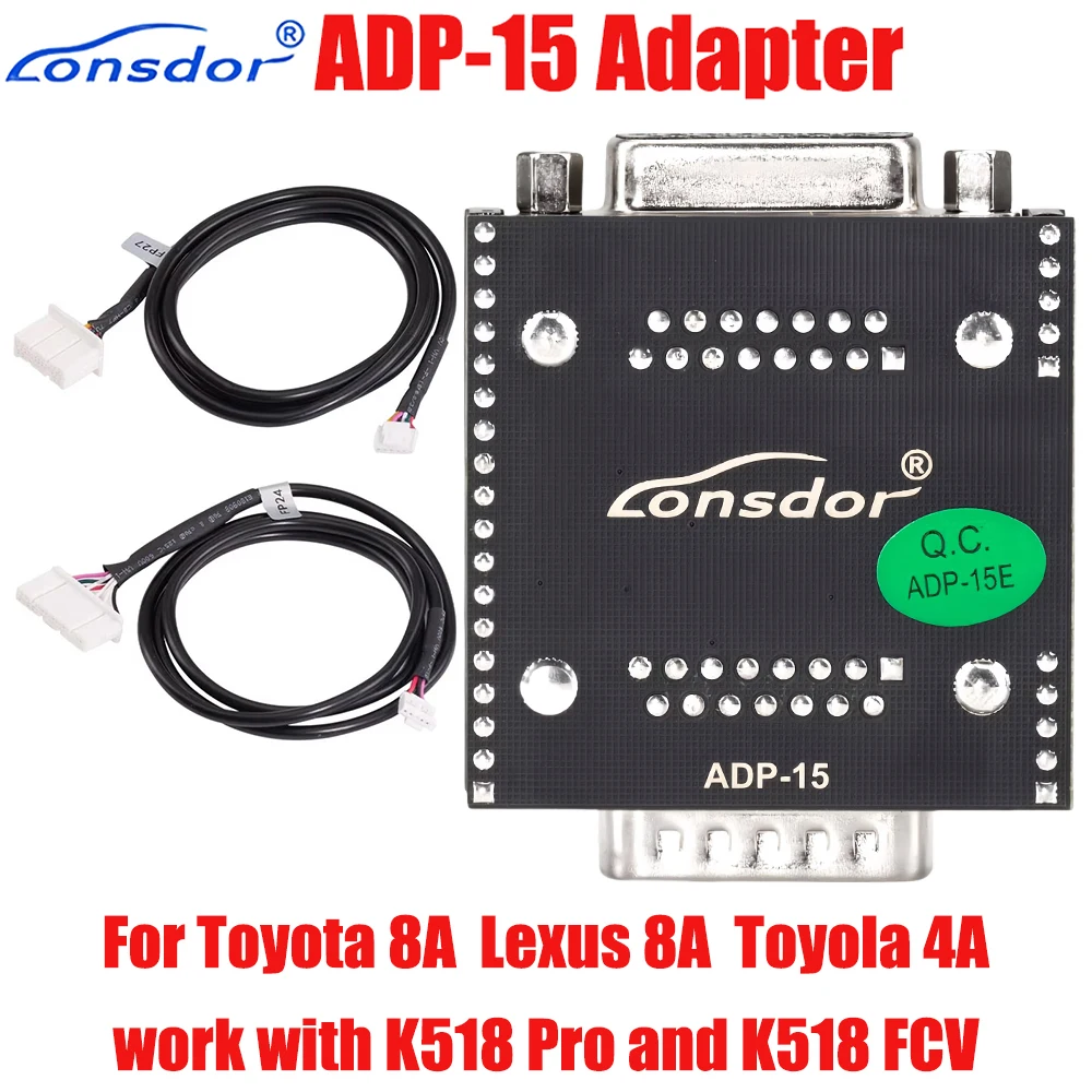 Lonsdor SUPER ADP-15 8A/4A Adapter for K518 PRO, K518 PRO (FCV) Support All Key Lost without PIN for Toyota Lexus 2017-2024 Smar