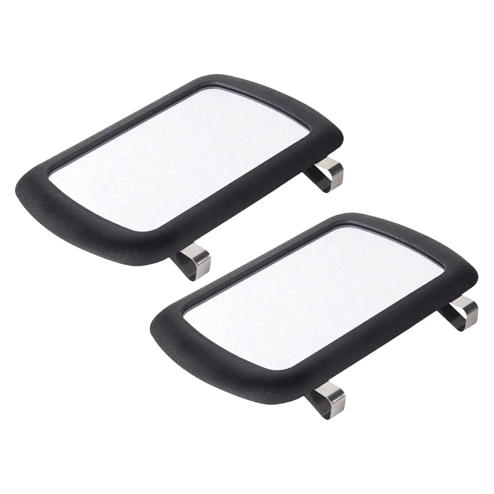 2 Pcs Mirror Car Accessories Visor Auto Vanity for Makeup Clip on Black Automotive
