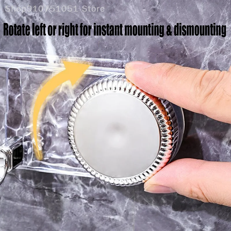 5 Hooks Rotating Suction Cup Hooks Punch-Free Strong Load-Bearing Bathroom Towel Rack Wall Mounted Corrugated Row Hook