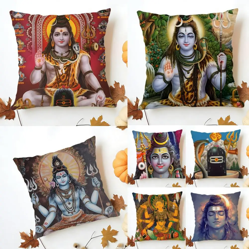 Sacred Majestic Mysterious Powerful Shiva Cushion Cover Sofa Home Decor Living Room Accessory Holiday House Cushion Shell