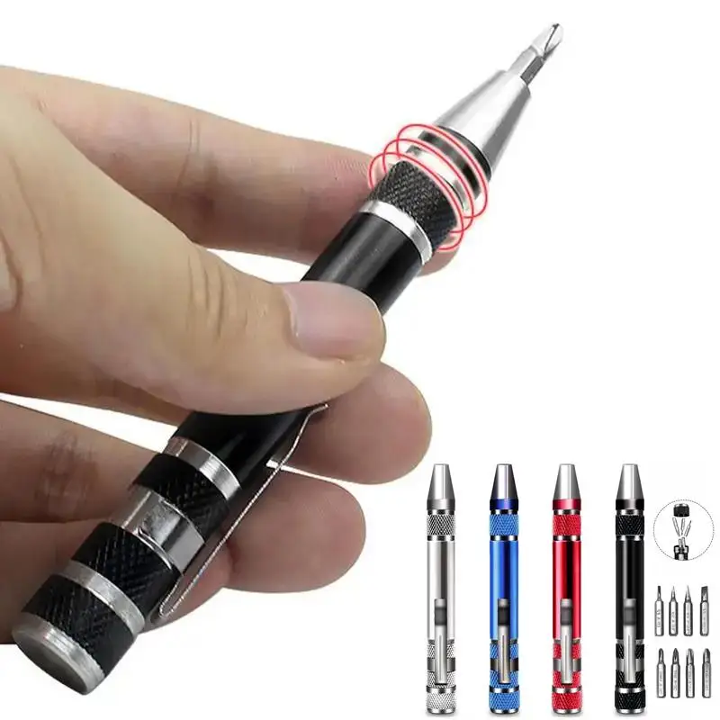 

Multifunction 8 In 1 Mini Aluminum Precision Pen Screw Driver Screwdriver Set Repair Toolsfor Cell Phone Hand Tool Portable