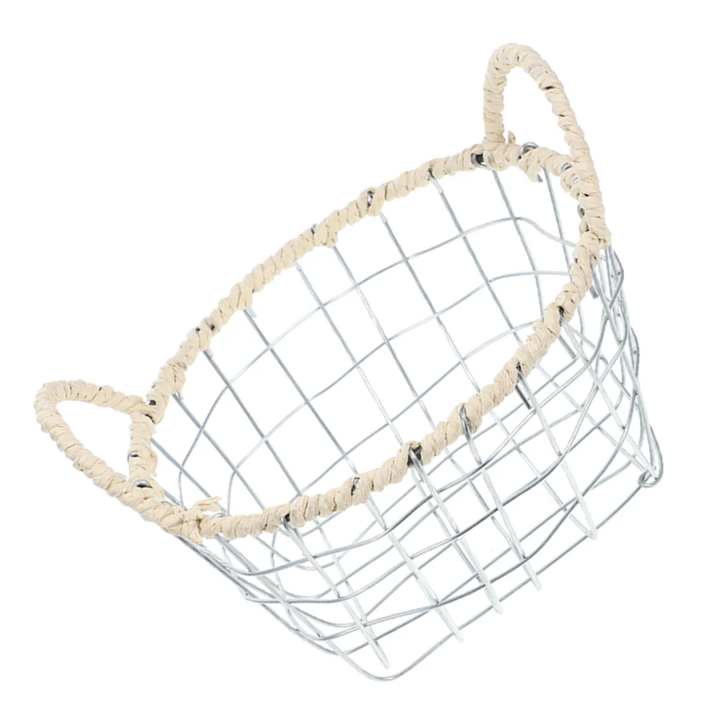 

Snack Storage Basket Wire Mesh Fruit Organizer Sturdy Metal Baskets Shelves Kitchen Counter Large Capacity Pantry Storage