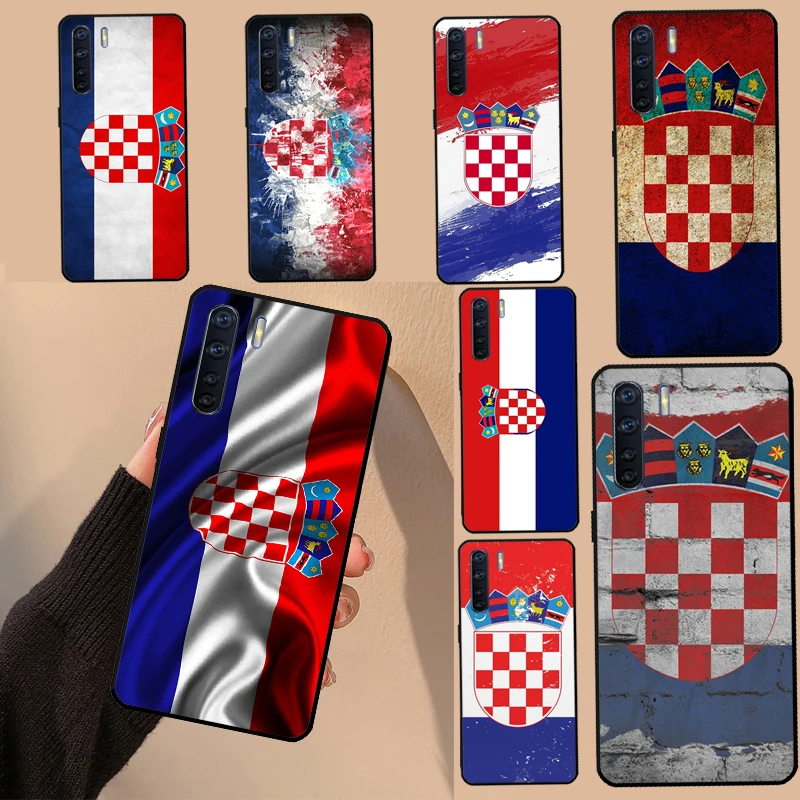 Croatia Flag Cover For OPPO A74 A54 A94 A78 A98 A16 A76 A96 A15 A17 A77 A52 A72 A5 A9 A53 A54s A57s Case