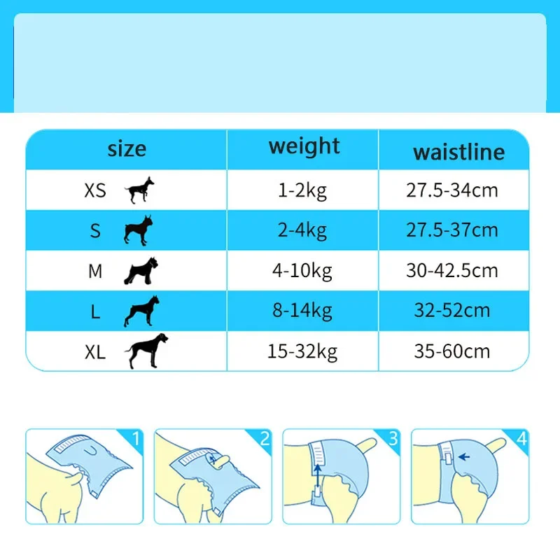 10PCS Disposable Dog Female Diaper Men\'s Ultra-physiological Absorption Pet Leakproof Diaper Trousers Puppy Breathing Shorts