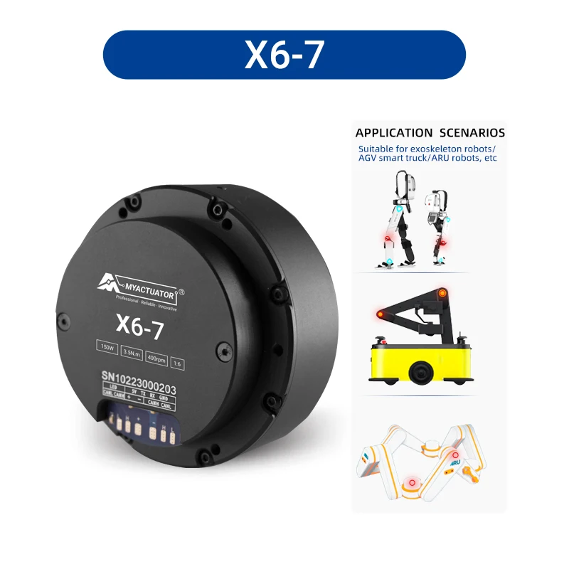 MYACTUATOR  BLDC Servo Motor Encoder Wheel RMD-X6 V2 1:6 48v Dc Gear Motor  High Precision Planetary Reducer Motor Exoskeleton