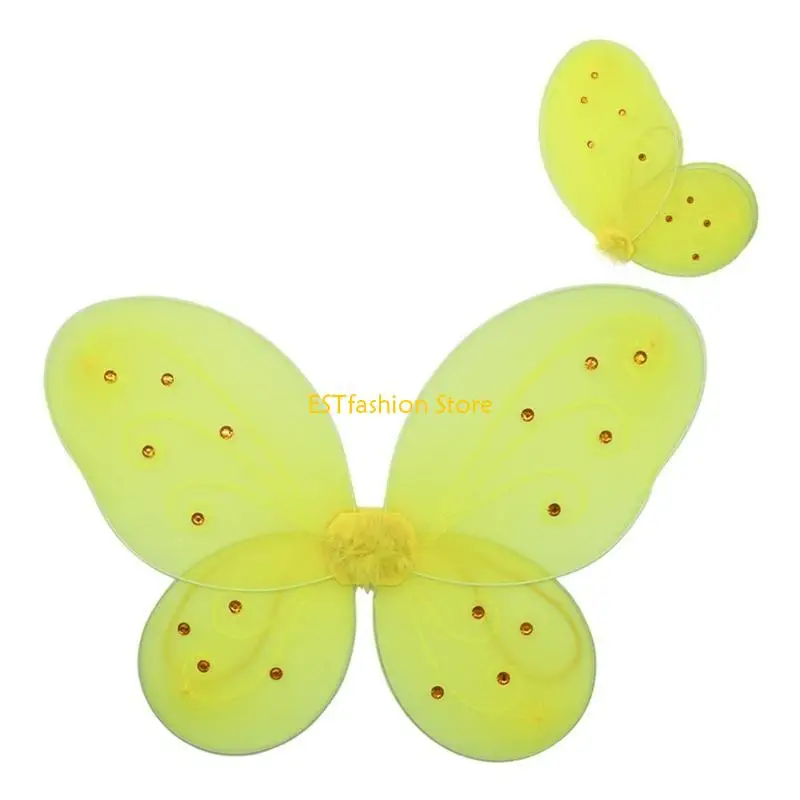 Y5GC Cánh Bướm Đôi Cánh Thiên Thần Dễ Thương Linh Hoạt Hóa Trang-Dán Kim Cương Giả-Cánh Cổ Tích Cánh Công Chúa Cho Tiệc
