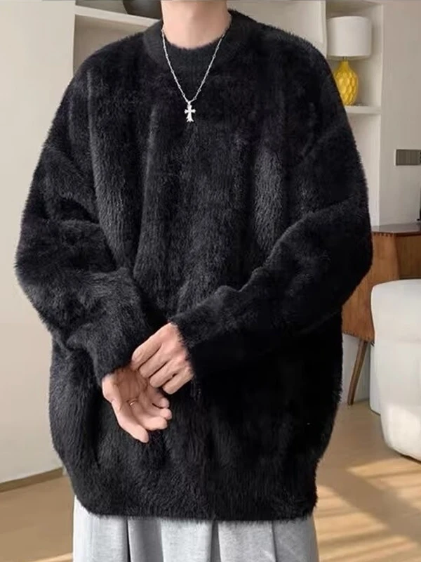 

Мягкий мужской повседневный вязаный свитер Camere цвета, осень-зима, новый универсальный базовый слой для отдыха, трикотаж