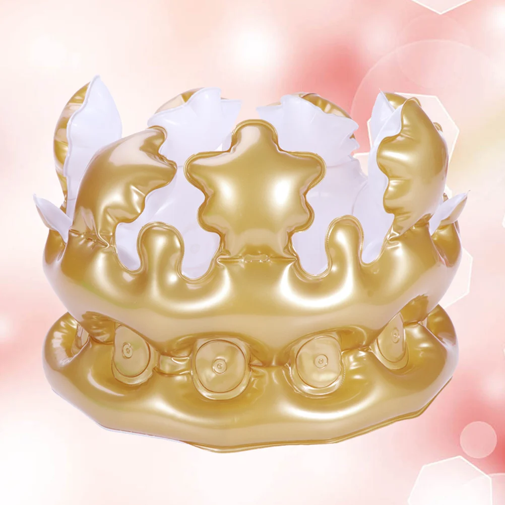 Ballon couronne gonflable doré, 5 pièces, Design créatif, décoration de fête pour enfants, diamètre 20cm, gonflage rapide, matériau PVC sûr