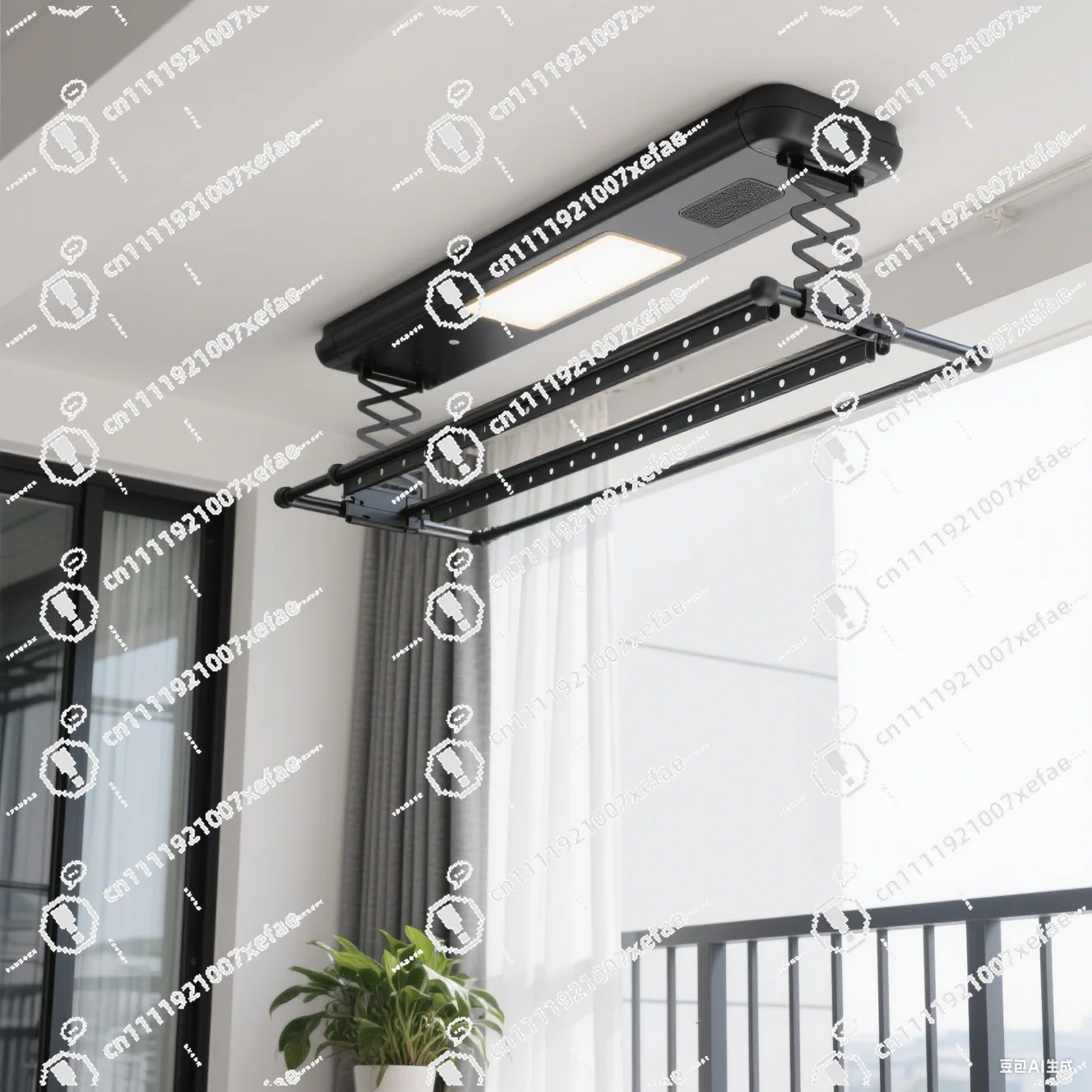 

Smart home products Smart ceiling drying rack with telescopic rod