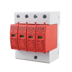 AC SPD 1P+N 3P+N 2P 4P 20KA~40KA C ~385VAC House Surge Protector protection Protective Low-voltage Arrester Device