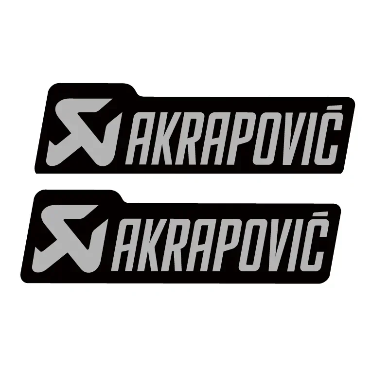 Adesivo de pilha de escape para motocicleta, adesivo epóxi akrapovic para logotipo akrapovic, decalques à prova d'água, acessórios, adesivo de escapamento