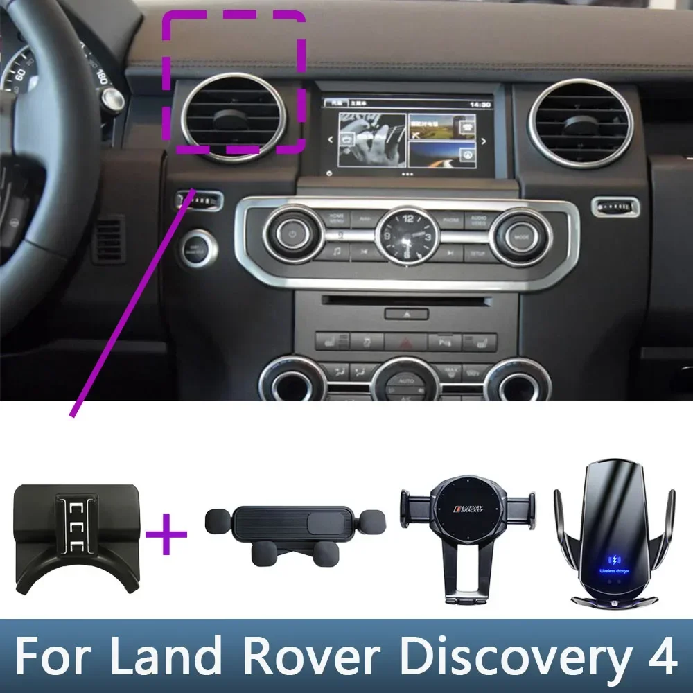 

Car Phone Holder For Land Rover Discovery 4 2010 2011 2012 2013-2016 Special Fixed Bracket Base Wireless Charging Accessories