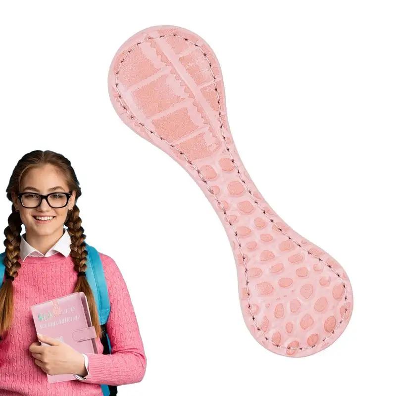 Crocodile Pattern Bookmark Book Clips Handmade Magnetic Bookmark Genuine Leather For School And Office Stationery Supplies