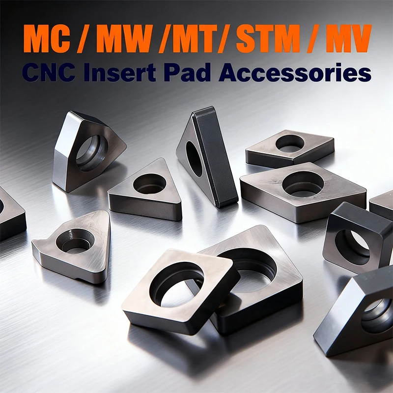 10pcs Carbide Shim Seat MC / MW /MT/ STM / MV Alloy Insert Pad Accessories for Turning Tool Holder CNC Lathe