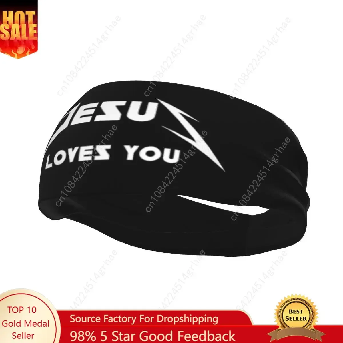 

Jesus Kanye Outdoor Sport Sweatband for Unisex Ye Rap Stretch Sweat Headband Jogging Yoga Hair Bandages Non Slip Hairband