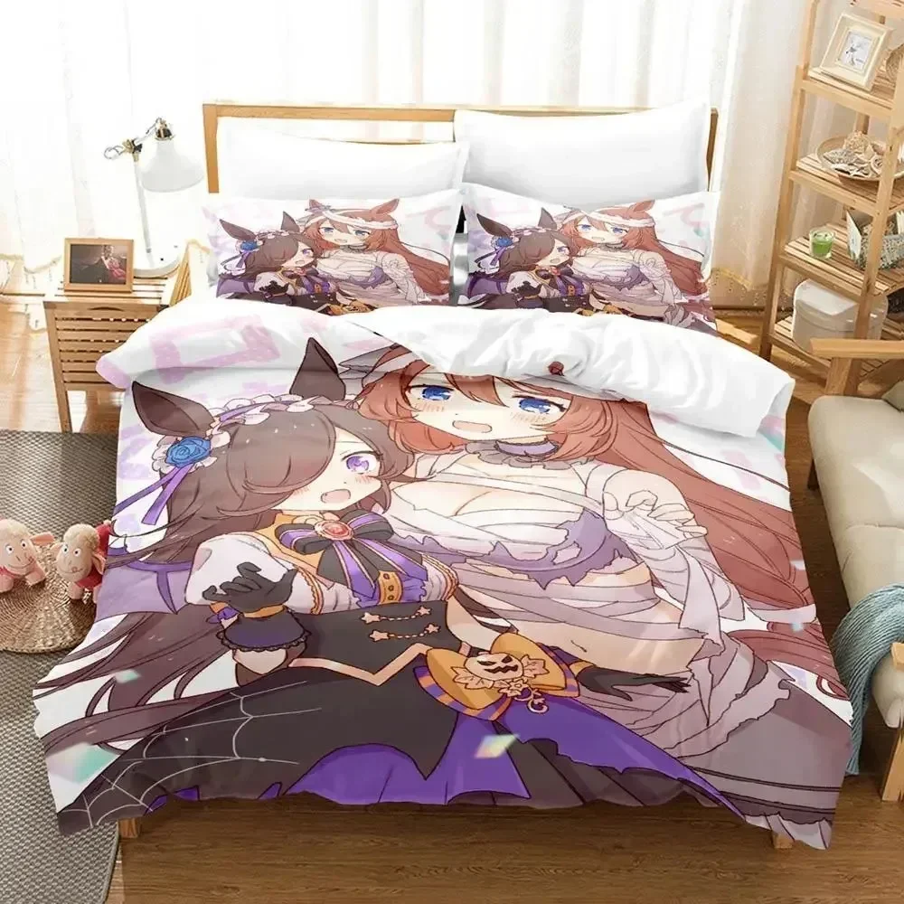 

Anime Mummy Girls Bedding Set Single Twin Queen Size Duvet Cover Set Mummy Theme Gift for Teen Adult Anime Bedroom Decor