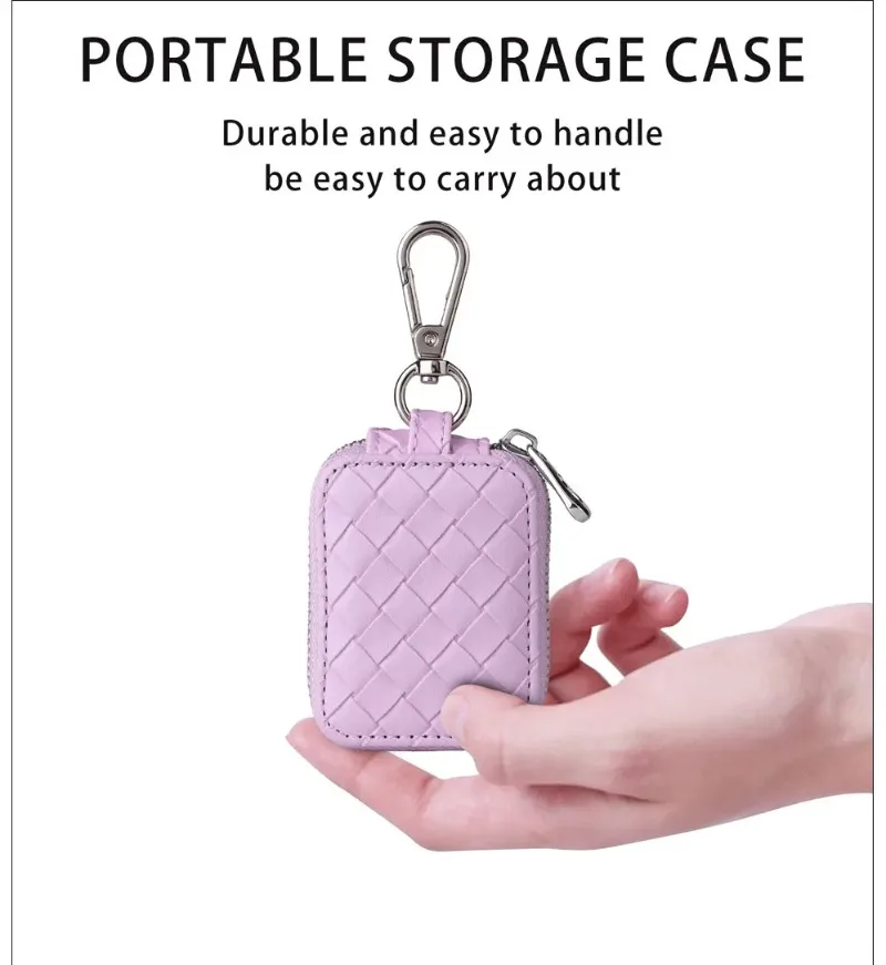 Durable Woven Pattern Universal Leather Protective Cover For AirPods 4 3 Cases & AirPods Pro 2