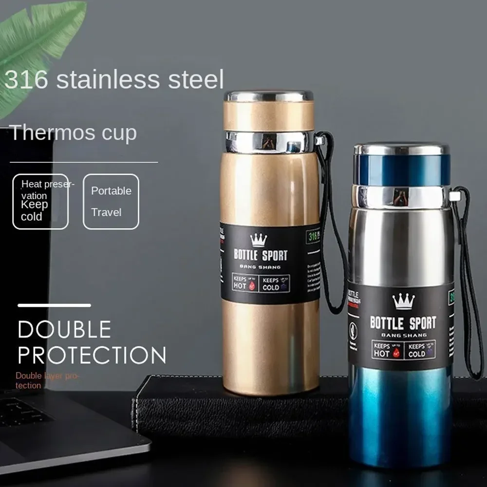 

316 Stainless Steel Insulated Mug Outdoor Car Travel Mug Large Capacity Mug Thermos Double Layer Stainless Steel Water Bottle