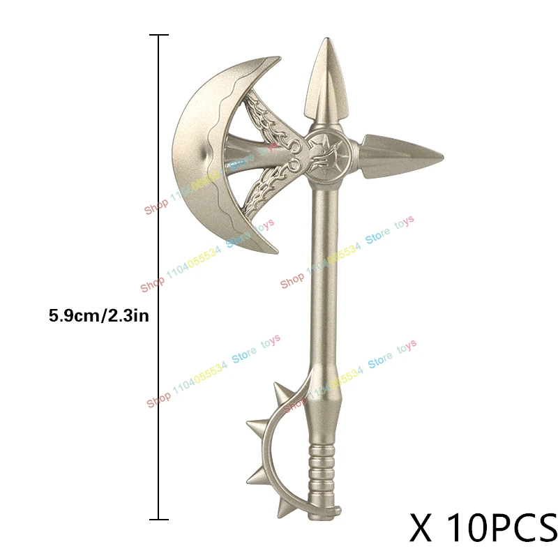 10PCS Medieval Weapon Assembly Scenes Building Blocks Accessories Axe Shield Sword Mini Children's Puzzle Toys PJT057