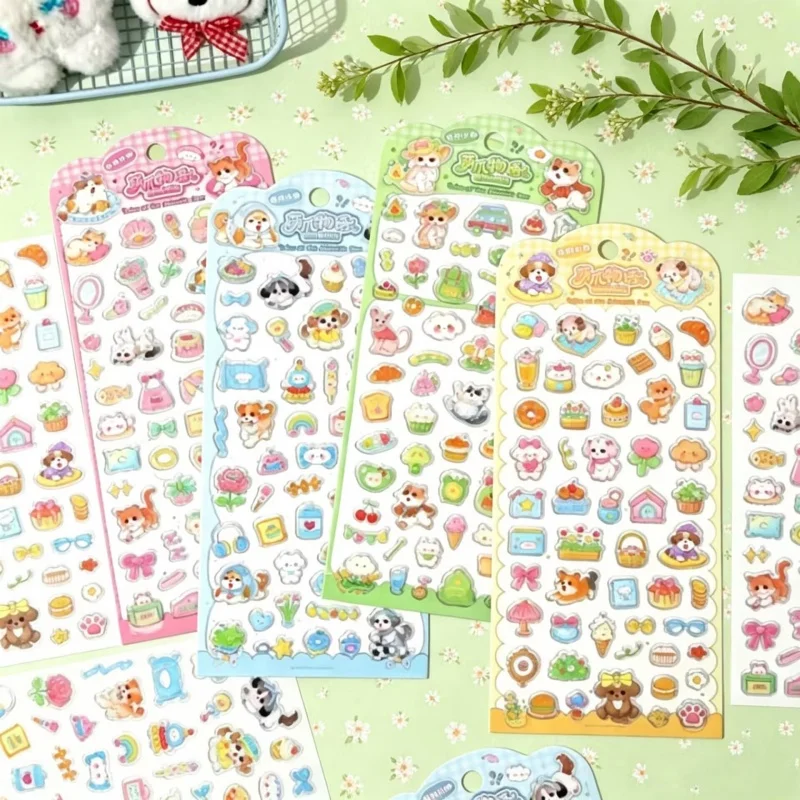 36pcs/lot Kawaii Cat Dog Stickers Cute Decorative Stationery DIY Sticker Scrapbooking Wholesale Stick Label