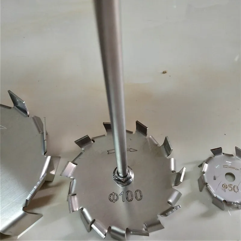 Sus 304 Stainless Steel Plate Stir Dispersion Blade Agitator Disk With Rod/Mixer Machine For Lab Test