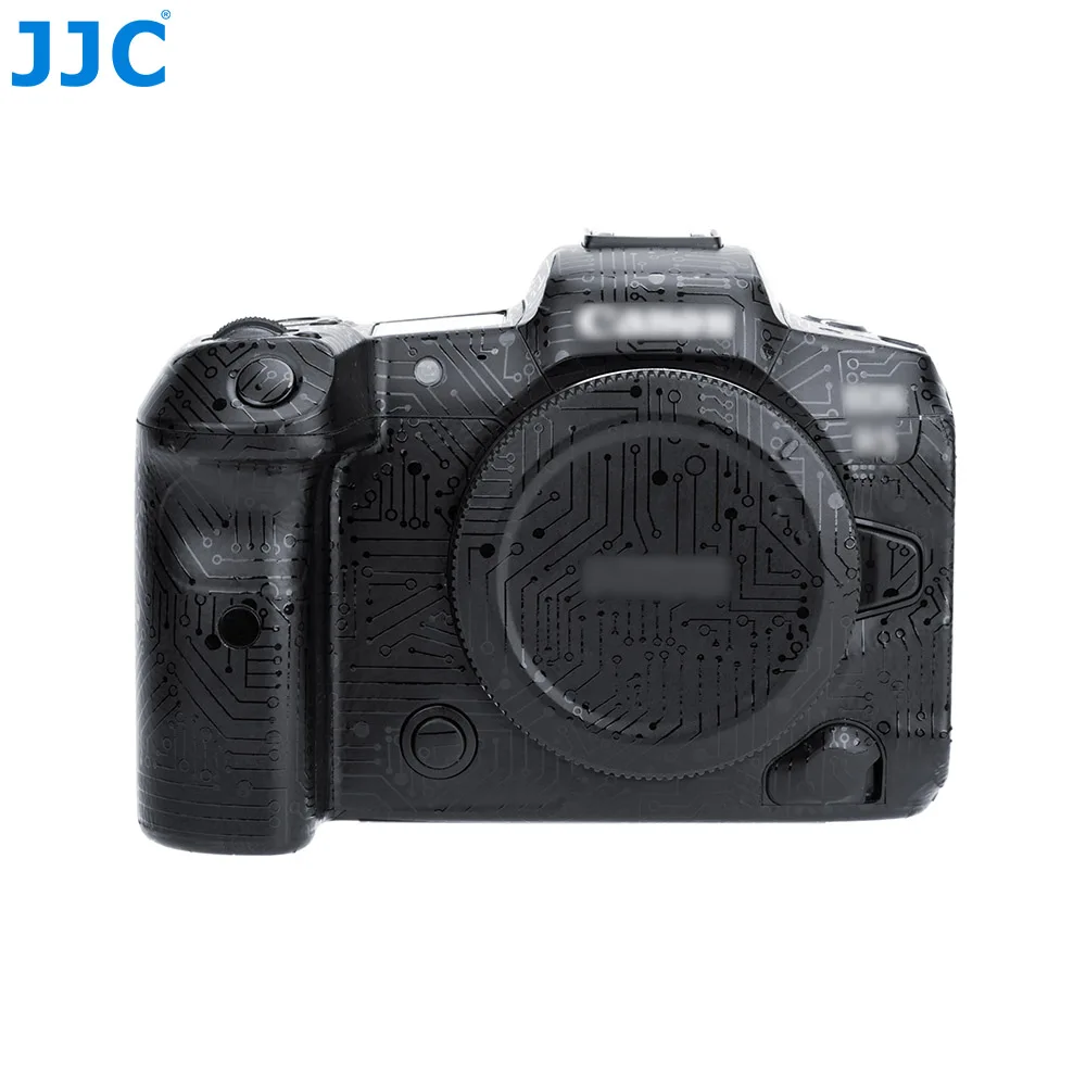 JJC EOS R6 Camera Body Sticker Protective Skin Film Kit For Canon EOS R6 Anti-Scratch 3M Sticker Camera Skin Circuit Board Black