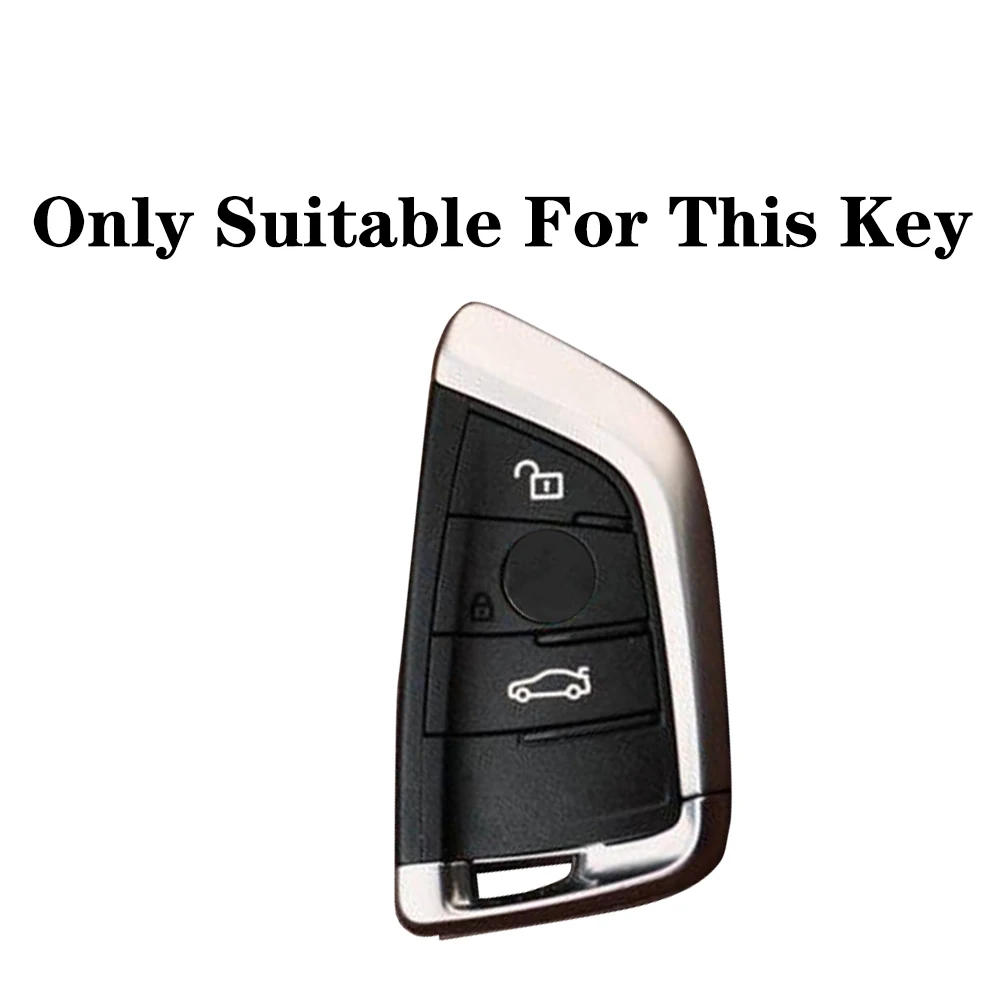 For BMW F48 F46 F10 F20 F30 X1 X2 X3 X4 X5 X6 Z4 1 2 3 4 5 6 7 Serie 7 Leather Remote Car Keychain Holder Key Case Cover Wallet view 2
