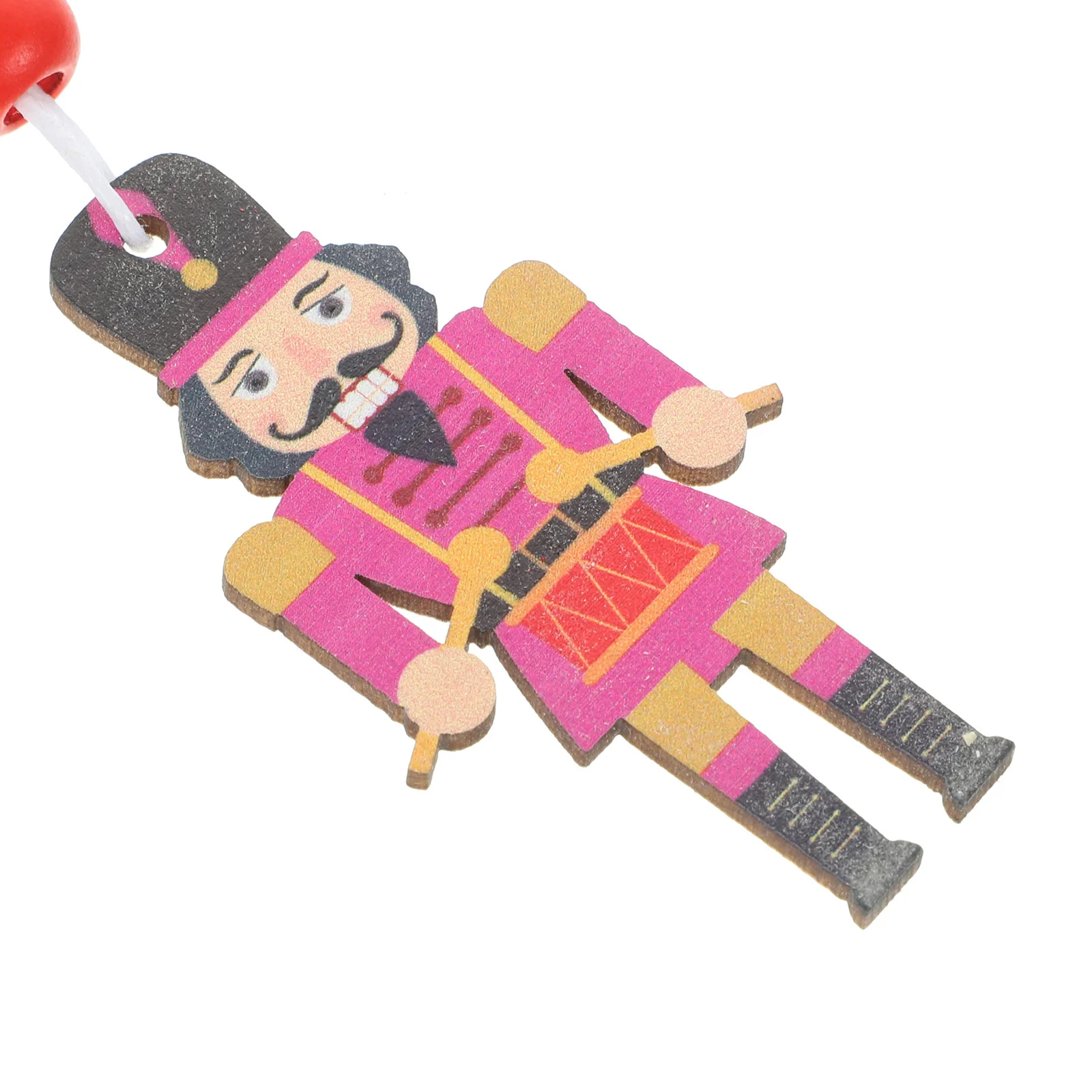 12 Pcs Nutcracker Pendant Soldier Outdoor Decor Plush Crackers Nail Decoration Wood Ornaments Inflatable Child