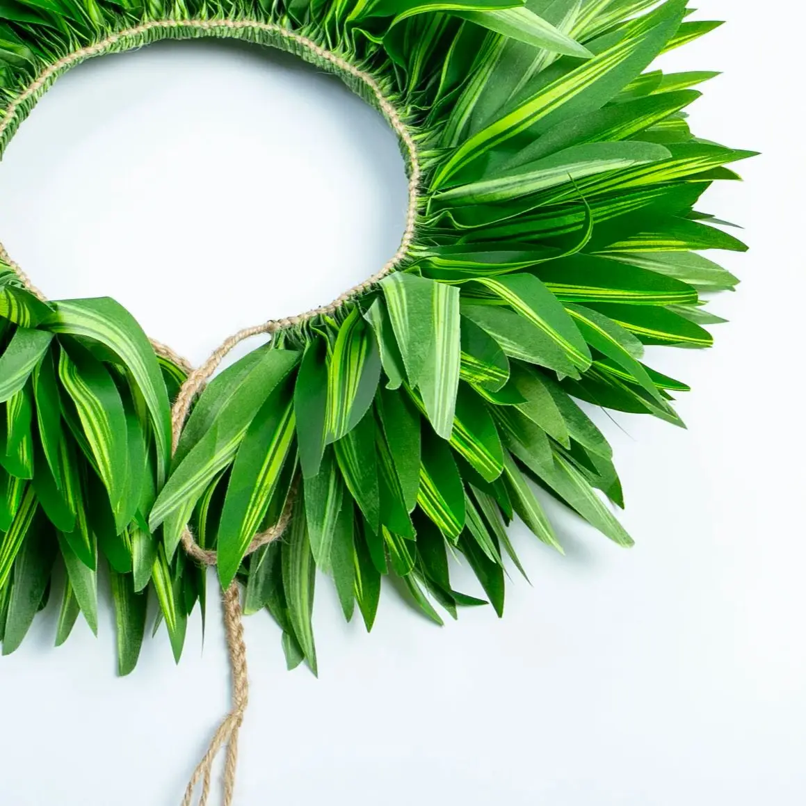 نسيج الحرير الاصطناعي المصنوع يدويا Ti يترك قصيرة لي هاواي البرازيلي يترك الأرداف حزام الرقص حفلة هولا فتاة هاكو الاستوائية