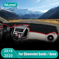 Para Chevrolet Sonic / Aveo 2016 2017 2018 2019 2020, cubierta parasol para salpicadero de coche, accesorios antideslizantes para escritorio de instrumentos