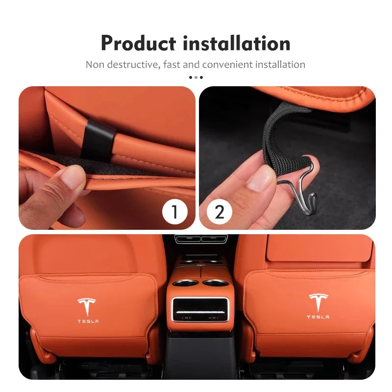 Car Back Anti Kicking Pad Half Pack Rear Seat Accessories For Tesla Model 3 Y S X Roadster Bonina Coil