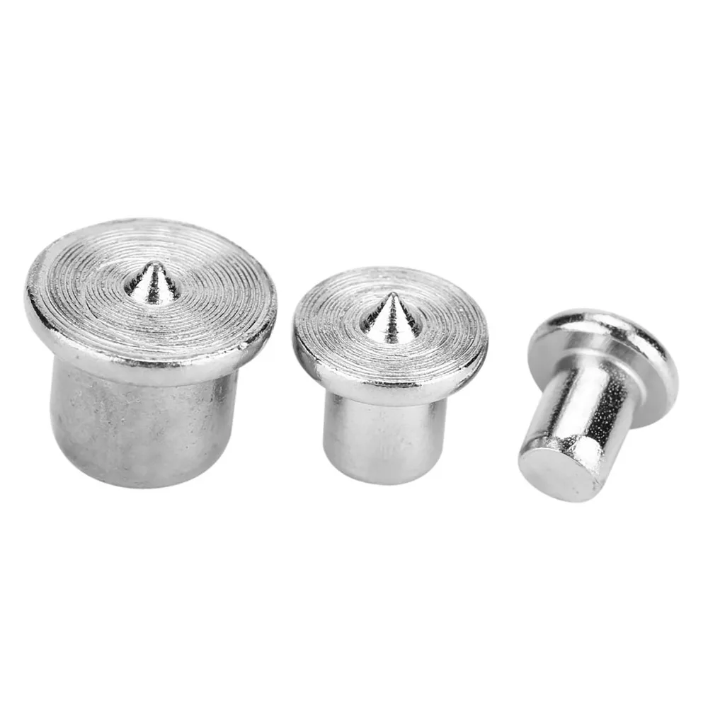 16pcs Round Tenon Dowel Pin Centers Punch Thimble 6mm/8mm/10mm/12mm Woodworking Alignment Tools Drill Center Points
