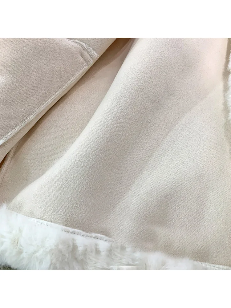 2025 ملابس نسائية معطف فرو صناعي قصير وسميك وشتاء جديد 1115