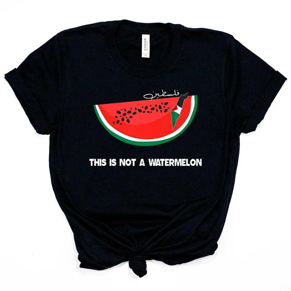 Camiseta "Ceci nest Pas Une Pastèque" Unisex, camiseta de manga corta, camisetas de derechos humanos, regalos árabes