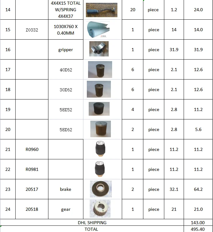 DHL Free Shipping 1100mm 11 Holes Wash-up Blade Roland Printing Machine Parts