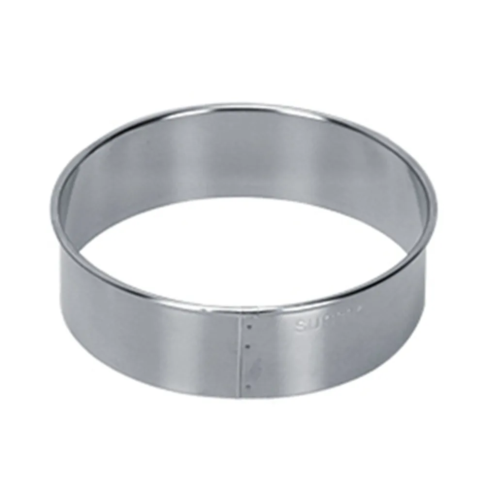 12pcs Stainless Steel Cookie Cutter Set Round Shape Smooth Seam Biscuit Cutter Rolled Edge Storage Box Cake Ring Mold