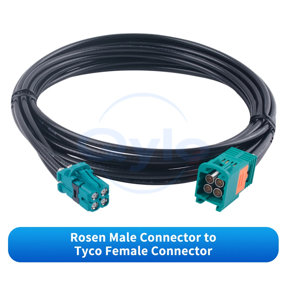 MINI-FAKRA Mini 4-in-1 Rosen Edition to Tyco Edition Male-Female Video and Imaging Cable Assembly (1 pcs)
