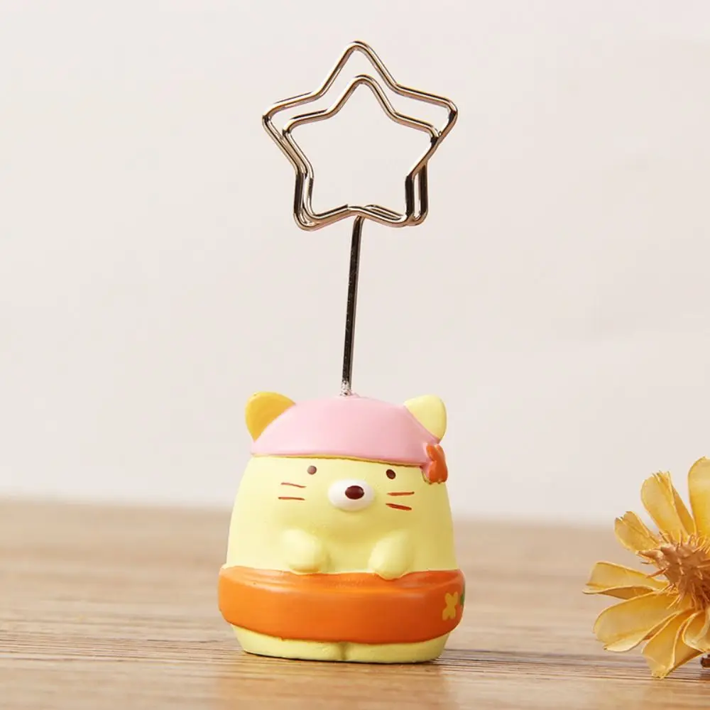 Creative Desktop Crafts School Office Animal Desk Ornaments Photo Stander Desk Memo Holder Photo Card Holder Message Holder