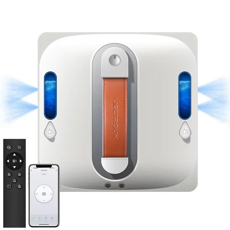 STLF CH S11 Window Cleaning Robot, 4-way Water Spray, Frameless Glass Detection, App Control & Voice Prompt for Home & Hotel