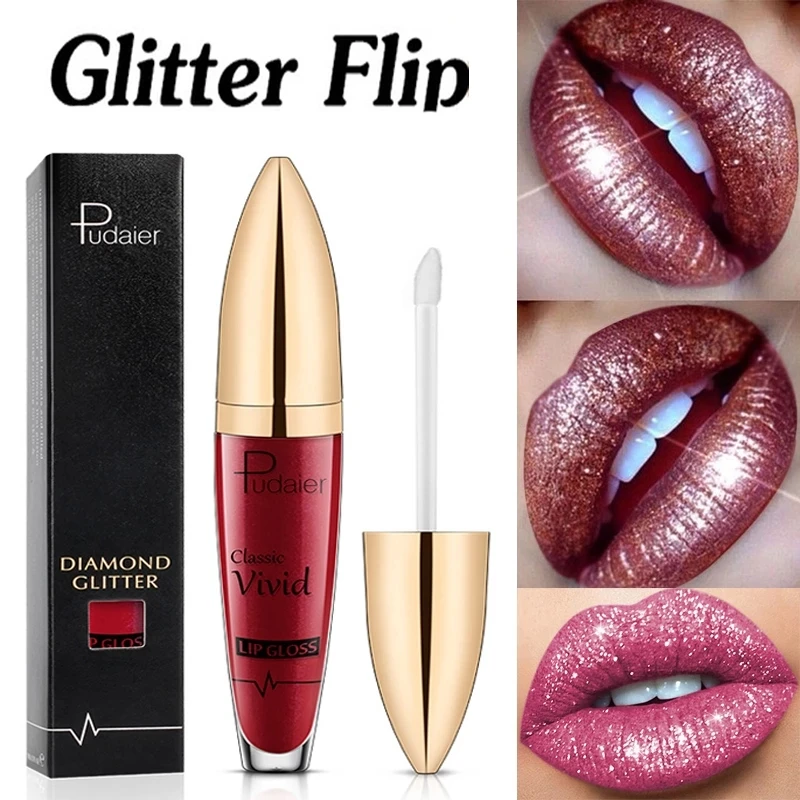 Rossetti liquidi Glitter opachi lucidalabbra lucido con diamanti lucidalabbra impermeabile a lunga durata lucidalabbra donna Lip Tint Maquillaje