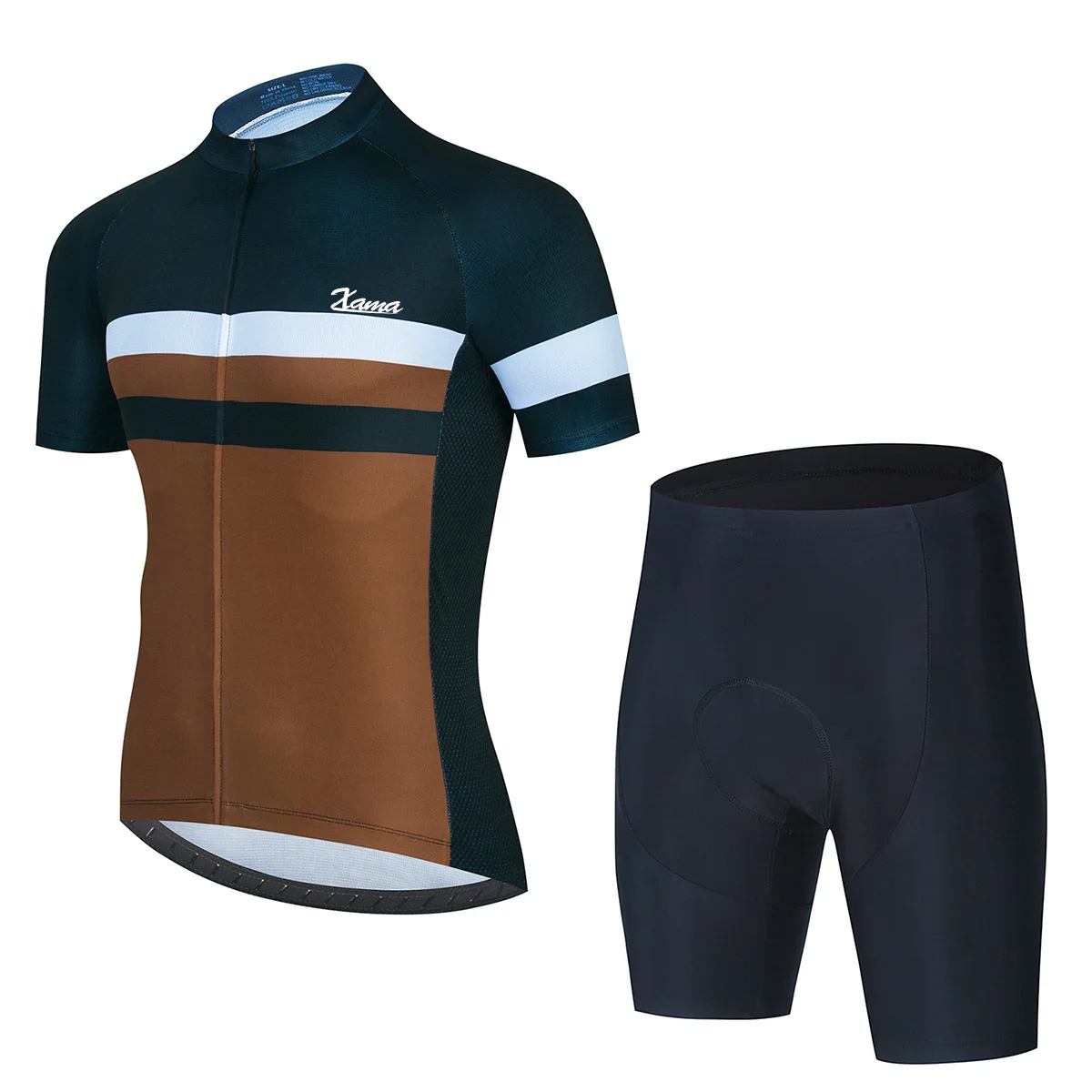 

XAMA- High-quality men's cycling sweatshirt MTB road cycling breathable cycling shirt short-sleeved clothing set