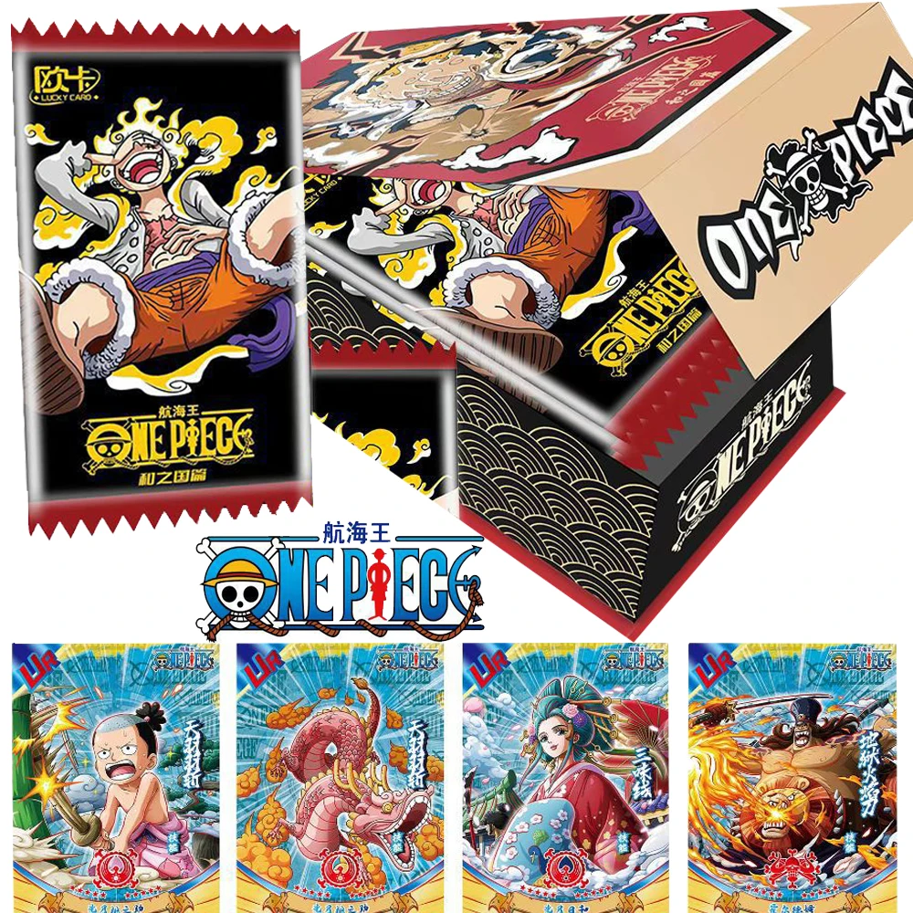 

One Piece Collection Card for Children Luffy Sanji Franky Harmony Country Chapter Limited Game Rare Laser Cards Surprise Gift