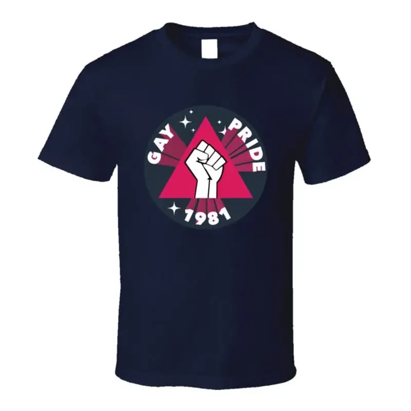 Gay Pride 1981 Retro Button T Shirt