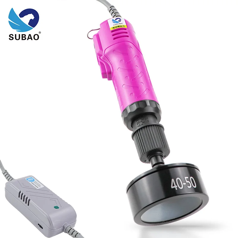 

SUBAO 220V Plug-in Electric Capping Machine Handheld Cap Locking Tool Black Capping Head Bottle Sealing Machine